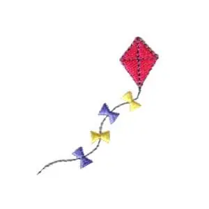 Kite with Tail Embroidery Design Bulk Order