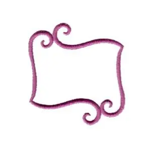 Curvy Label Frame Embroidery Design Price Drop