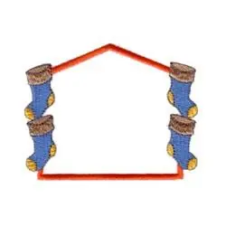Affordable Xmas Stocking Frame Embroidery Design