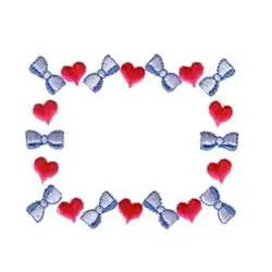 Best Price Bows & Hearts Frame Embroidery Design