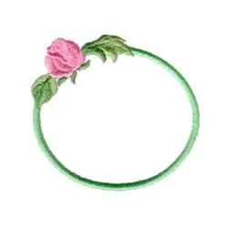 Oval rose frame Embroidery Design Limited Edition