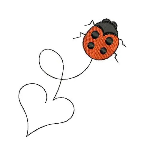 Price Drop Ladybug Heart Embroidery Design