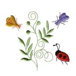 Flash Sale Swirly Plant Bugs Embroidery Design