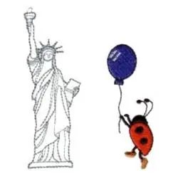 Liberty Ladybug Embroidery Design Seasonal Sale