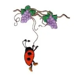 Ladybug Grapevine Embroidery Design Place Order