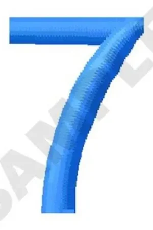 Number Seven Embroidery Design Bulk Order