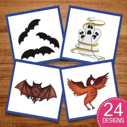 Halloween Hoodoo Embroidery design pack by Morango Designs, Embroidery Packs on EmbroideryDesigns.com Money Back Guarantee