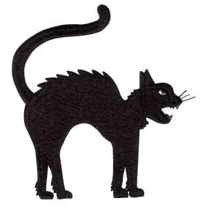 Black Cat Embroidery Design Next Day Delivery
