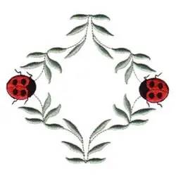 Reduced Price Ladybugs Leaf Diamond Embroidery Design