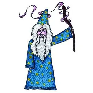 Don’t Miss Out Wizard with Wand Embroidery Design