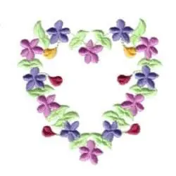 Floral Heart Embroidery Design Instant Buy