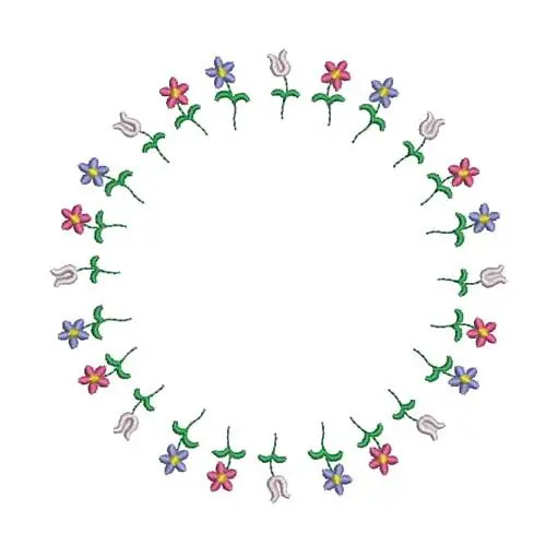 Mini Floral Circle Embroidery Design New Release