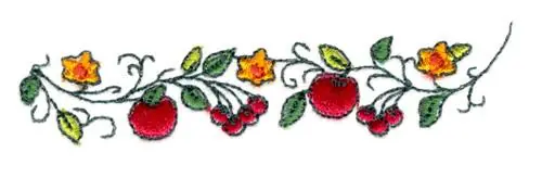 Flowers & Fruits Embroidery Design Bulk Order