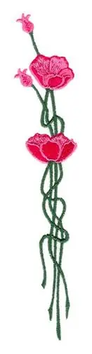 Carnation Border Embroidery Design Viral