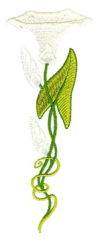 Moonflowers Embroidery Design Handmade