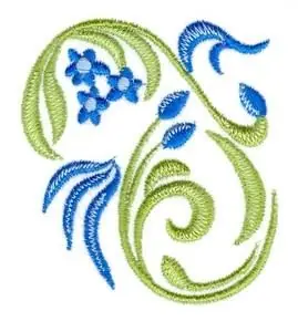 Trending Floral Swirl Embroidery Design