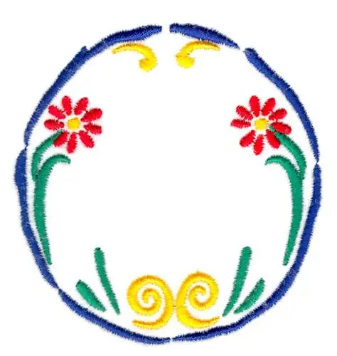 Best Choice Circular Flowers Embroidery Design