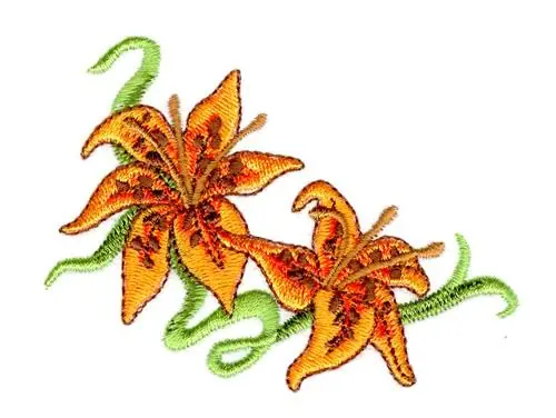 Tigerlily Corner Embroidery Design Modern