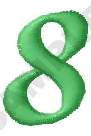 Inky Dinky Number 8 Embroidery Design Warranty Included
