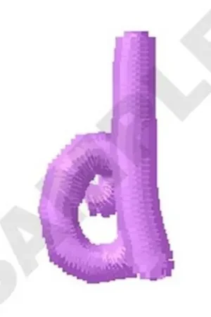 No Minimum Order Ziggy Zoe Lowercase D Embroidery Design