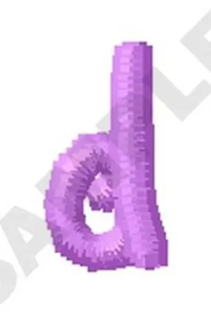 Fan Favorite Ziggy Zoe Lowercase D Embroidery Design
