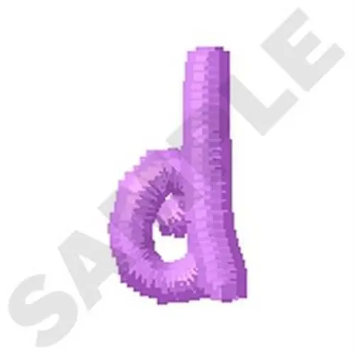 Fan Favorite Ziggy Zoe Lowercase D Embroidery Design