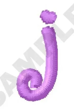 Must Have Ziggy Zoe Lowercase J Embroidery Design