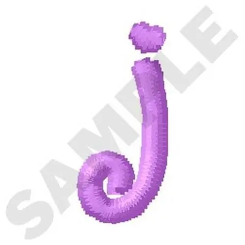 Must Have Ziggy Zoe Lowercase J Embroidery Design