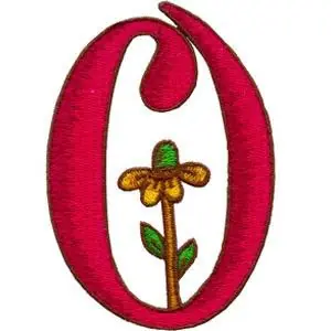 Original Loris Alphabet 0 Embroidery Design