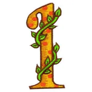Markdown Loris Alphabet 1 Embroidery Design