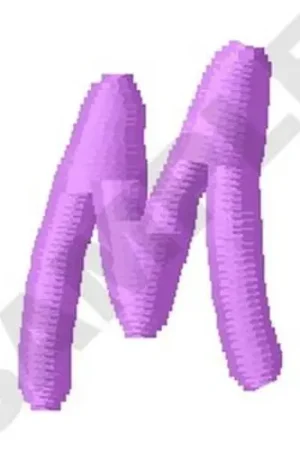 Ziggy Zoe Uppercase M Embroidery Design Handmade