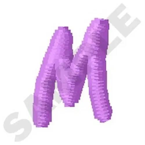 Fresh Stock Ziggy Zoe Uppercase M Embroidery Design