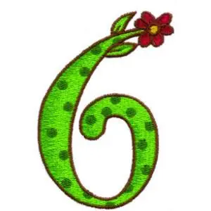 Loris Alphabet 6 Embroidery Design Latest