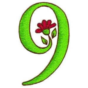 Loris Alphabet 9 Embroidery Design New Arrival