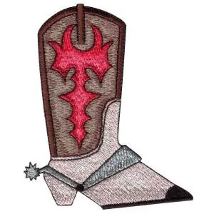Cowboy Boot Embroidery Design Limited Offer