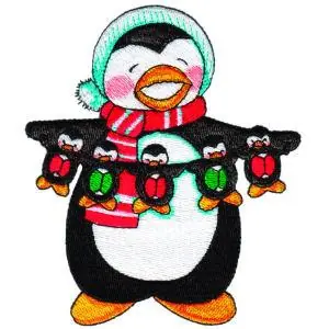 Latest Penguin Paper Dolls Embroidery Design