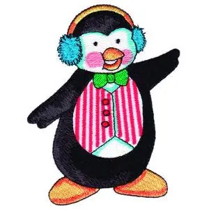 Luxury Penguin Embroidery Design