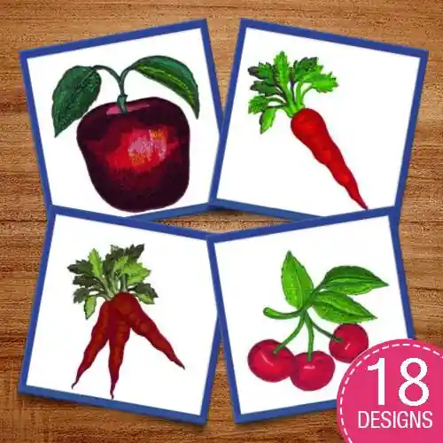 No Minimum Order Plentiful Harvest Embroidery design pack by Morango Designs, Embroidery Packs on EmbroideryDesigns.com