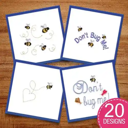 Summer Bees Embroidery design pack by Needle Passion Embroidery, Embroidery Packs on EmbroideryDesigns.com Cheap