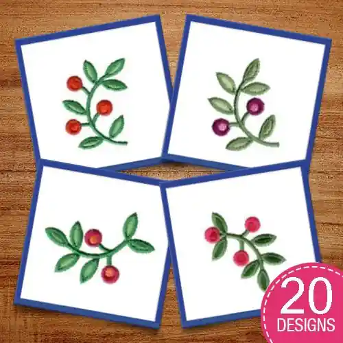 Botanical Embellishment Embroidery design pack by Needle Passion Embroidery, Embroidery Packs on EmbroideryDesigns.com Special Discount
