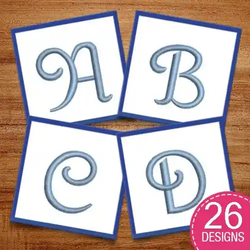 Worldwide Shipping Executive Alphabet Font Embroidery design pack by Needle Passion Embroidery, Embroidery Packs on EmbroideryDesigns.com