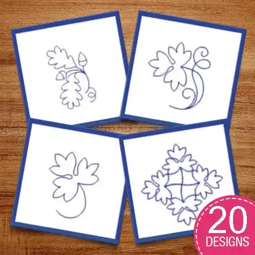 Viral Nature Quilt Blocks Embroidery design pack by Needle Passion Embroidery, Embroidery Packs on EmbroideryDesigns.com