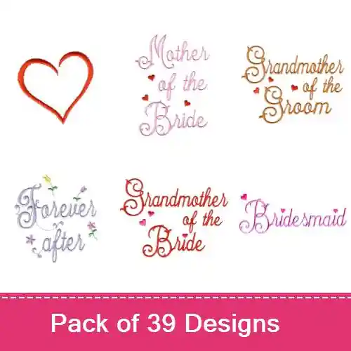 Time For A Wedding! Embroidery design pack by Needle Passion Embroidery, Embroidery Packs on EmbroideryDesigns.com Final Sale
