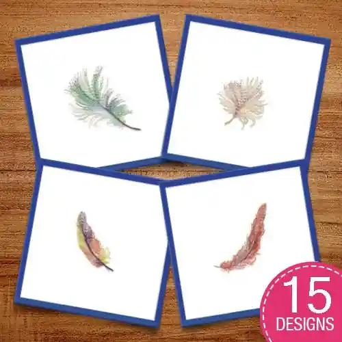 Feather Collection Embroidery design pack by Needle Passion Embroidery, Embroidery Packs on EmbroideryDesigns.com Free Returns