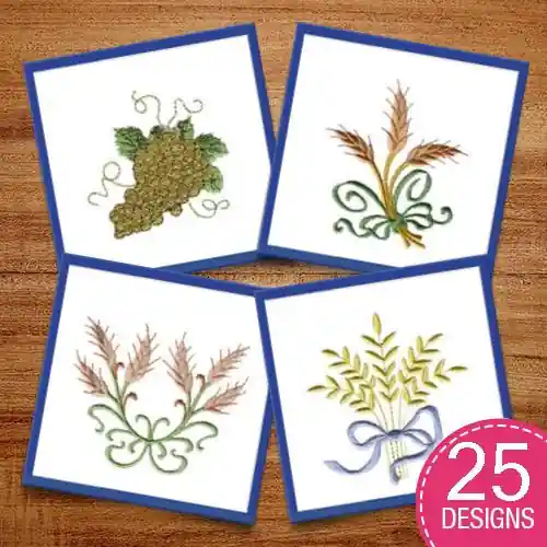Fall Harvest Embroidery design pack by Needle Passion Embroidery, Embroidery Packs on EmbroideryDesigns.com New Release