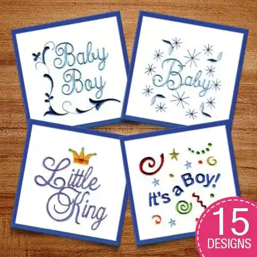 Exclusive Its A Boy Embroidery design pack by Needle Passion Embroidery, Embroidery Packs on EmbroideryDesigns.com
