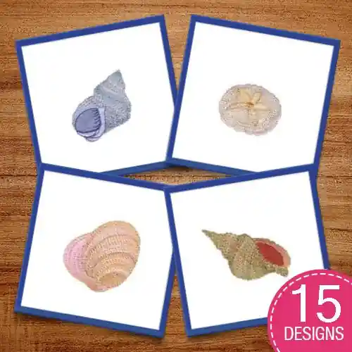 Sea Shells Embroidery design pack by Needle Passion Embroidery, Embroidery Packs on EmbroideryDesigns.com Same Day Shipping