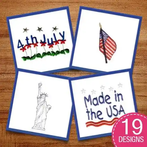 New Release The USA Collection Embroidery design pack by Needle Passion Embroidery, Embroidery Packs on EmbroideryDesigns.com