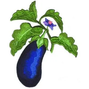 Clearance Eggplant Embroidery Design