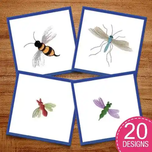Buy Online The Wings Collection Embroidery design pack by Needle Passion Embroidery, Embroidery Packs on EmbroideryDesigns.com